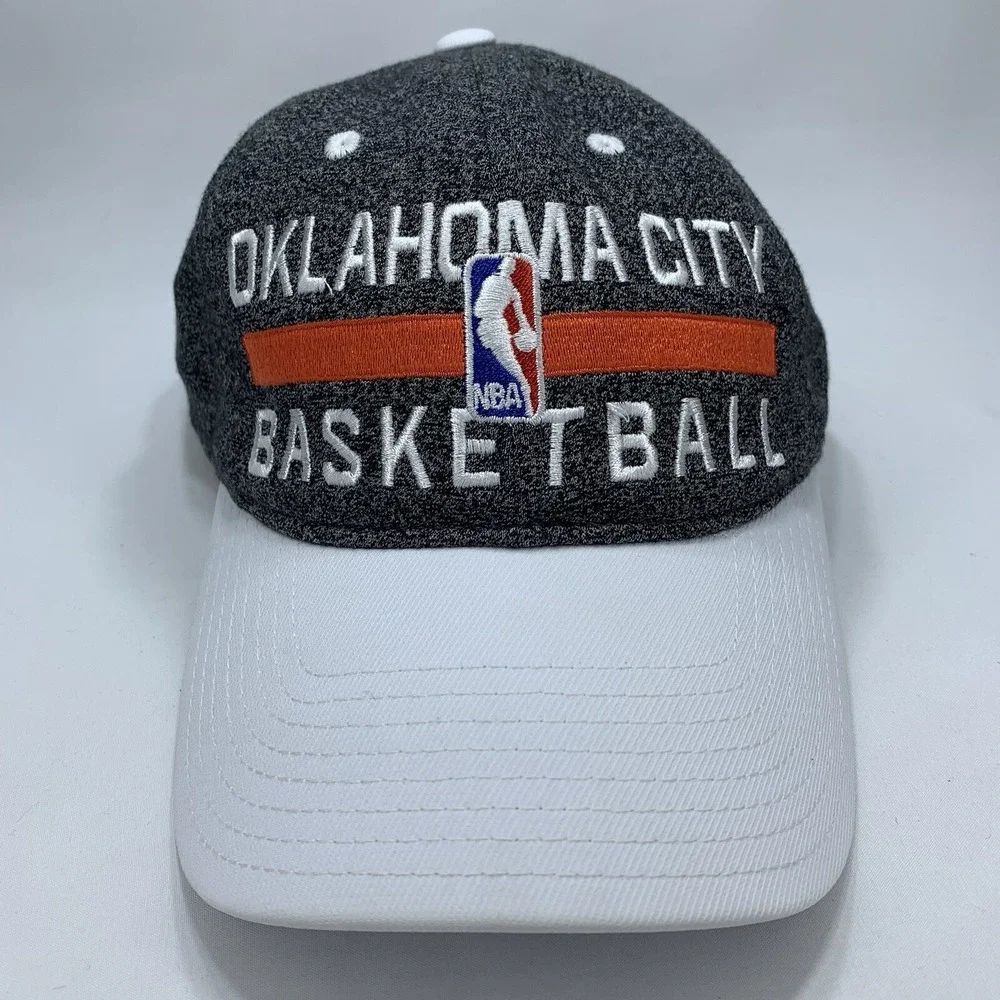 Oklahoma City Basketball Hat Adidas OKC Thunder Adjustable Heathered Gray Cap